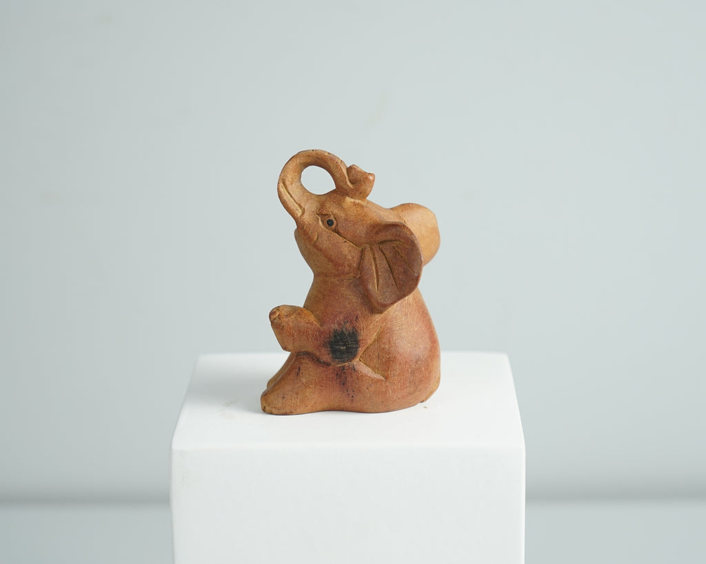 Wooden Elephant Figurine, Animal Statue, Wood Carving, Antique, African Animal Figurine, Artwork, Room Decor, Handmade Item, Gift for Son