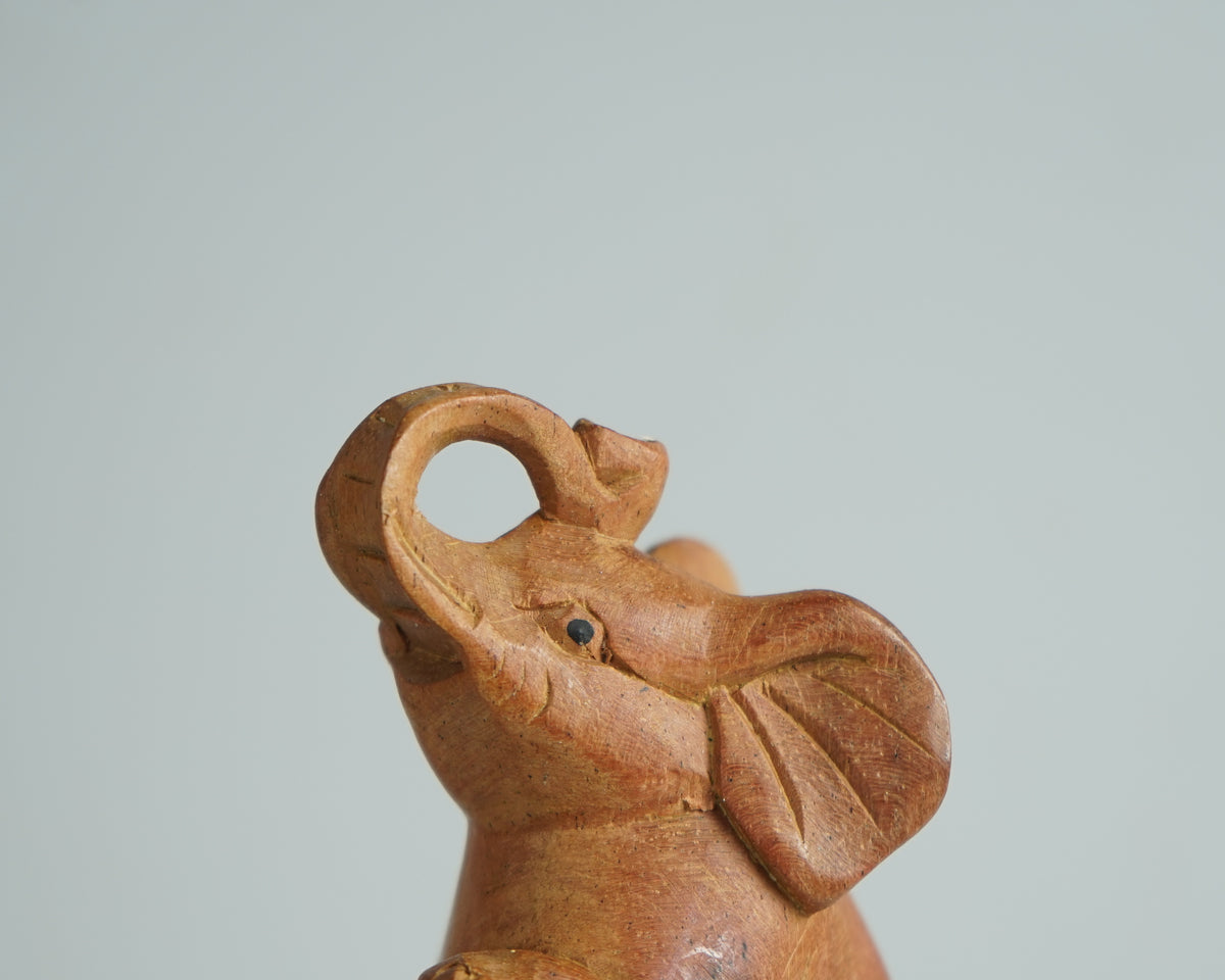 Wooden Elephant Figurine, Animal Statue, Wood Carving, Antique, African Animal Figurine, Artwork, Room Decor, Handmade Item, Gift for Son