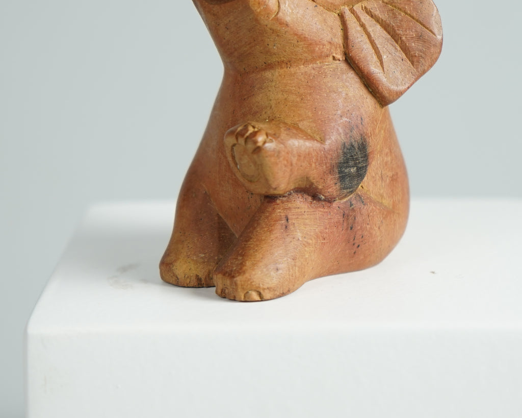Wooden Elephant Figurine, Animal Statue, Wood Carving, Antique, African Animal Figurine, Artwork, Room Decor, Handmade Item, Gift for Son