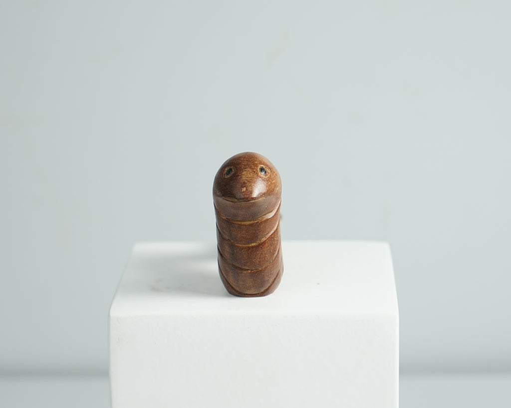 Wooden Worm Sculpture, Animal Statue, Wood Carving, Rustic, Worm Figurine, Housewarming, Tabletop Decor, Unique, Decorative, Gift for Mother