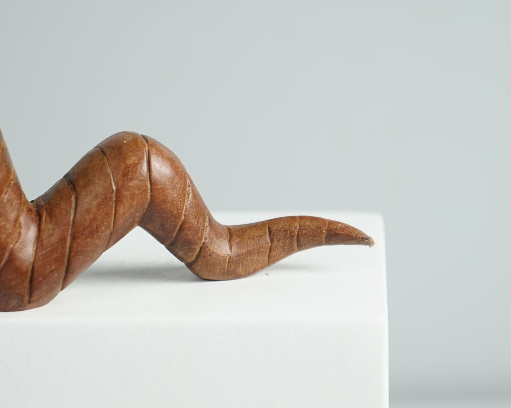 Wooden Worm Sculpture, Animal Statue, Wood Carving, Rustic, Worm Figurine, Housewarming, Tabletop Decor, Unique, Decorative, Gift for Mother