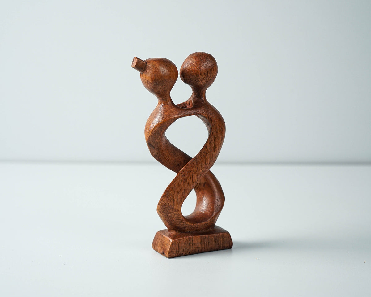 Hugging Couple Abstract Statue, Modern Art, Wood Carving, Handcrafted, Love, Exotic, Modern Abstract, Couple Decoration, Gift for Girlfriend