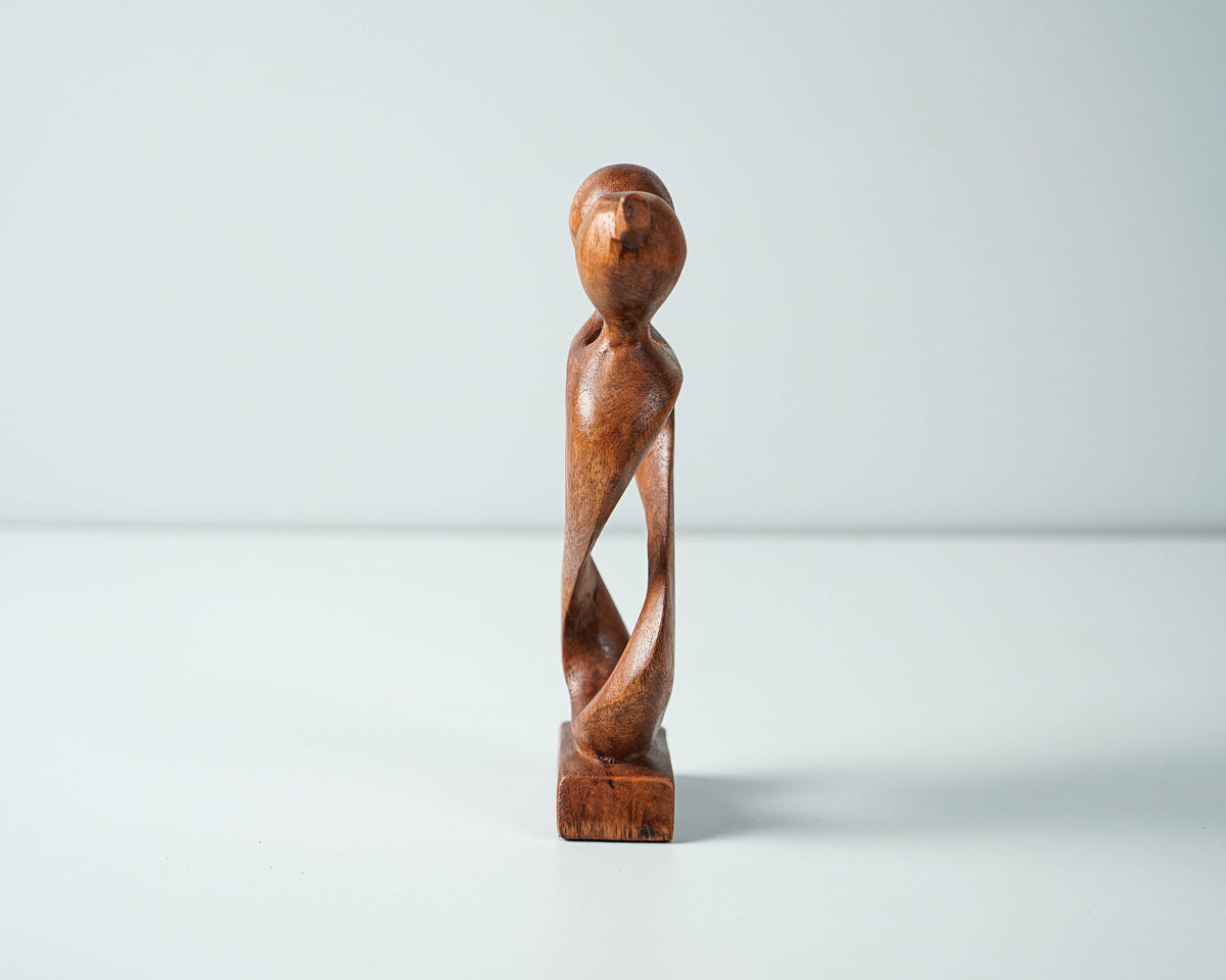 Hugging Couple Abstract Statue, Modern Art, Wood Carving, Handcrafted, Love, Exotic, Modern Abstract, Couple Decoration, Gift for Girlfriend