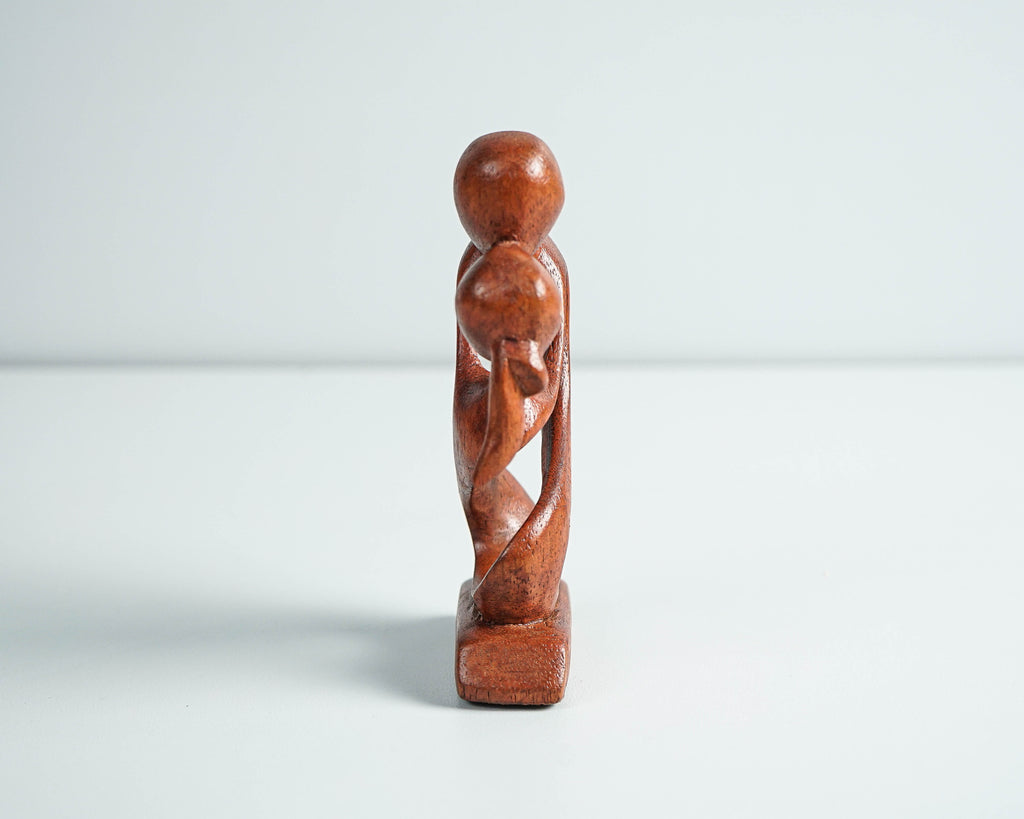 Romantic Couple Abstract Statue, Wooden Modern Art, Wood Carving, Handcrafted, Unique, Modern Abstract, Wedding Gift, Anniversary Gift