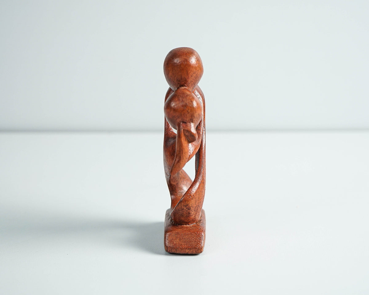 Romantic Couple Abstract Statue, Wooden Modern Art, Wood Carving, Handcrafted, Unique, Modern Abstract, Wedding Gift, Anniversary Gift