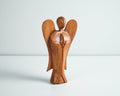 Wooden Angel Figurine,  Praying Angel Statue, Wood Carving, Unique figurine, Memorial Gift, Artwork, Aesthetic Room Decor, Gift for Mother