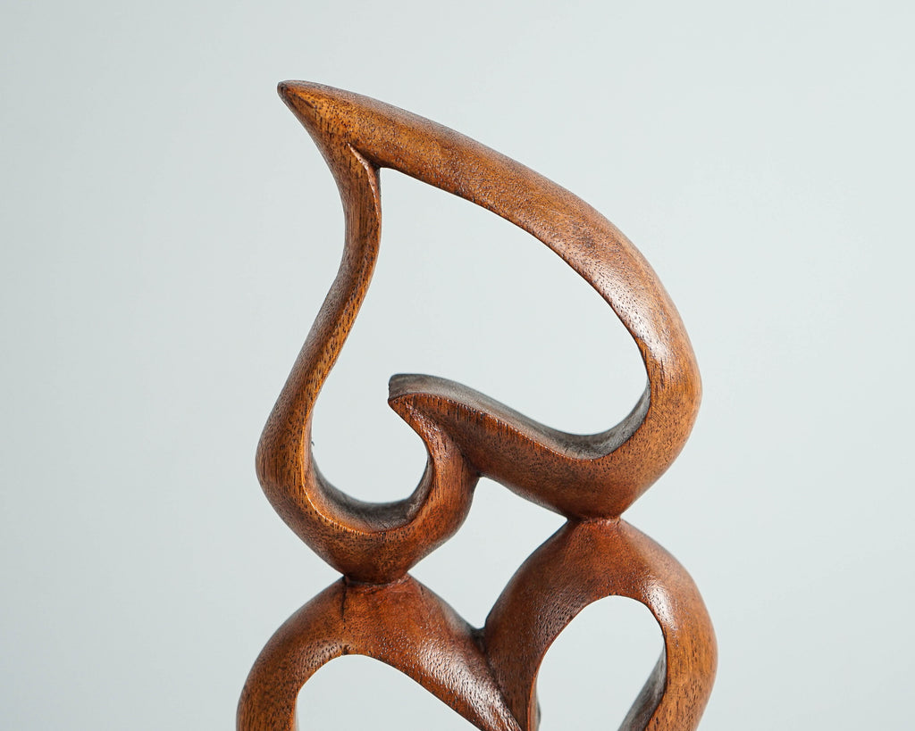 Heart Shape Abstract Statue, Love Statue, Modern Art, Wood Carving, Unique Love figurine, Home Decoration, Modern Abstract, Wedding Gift