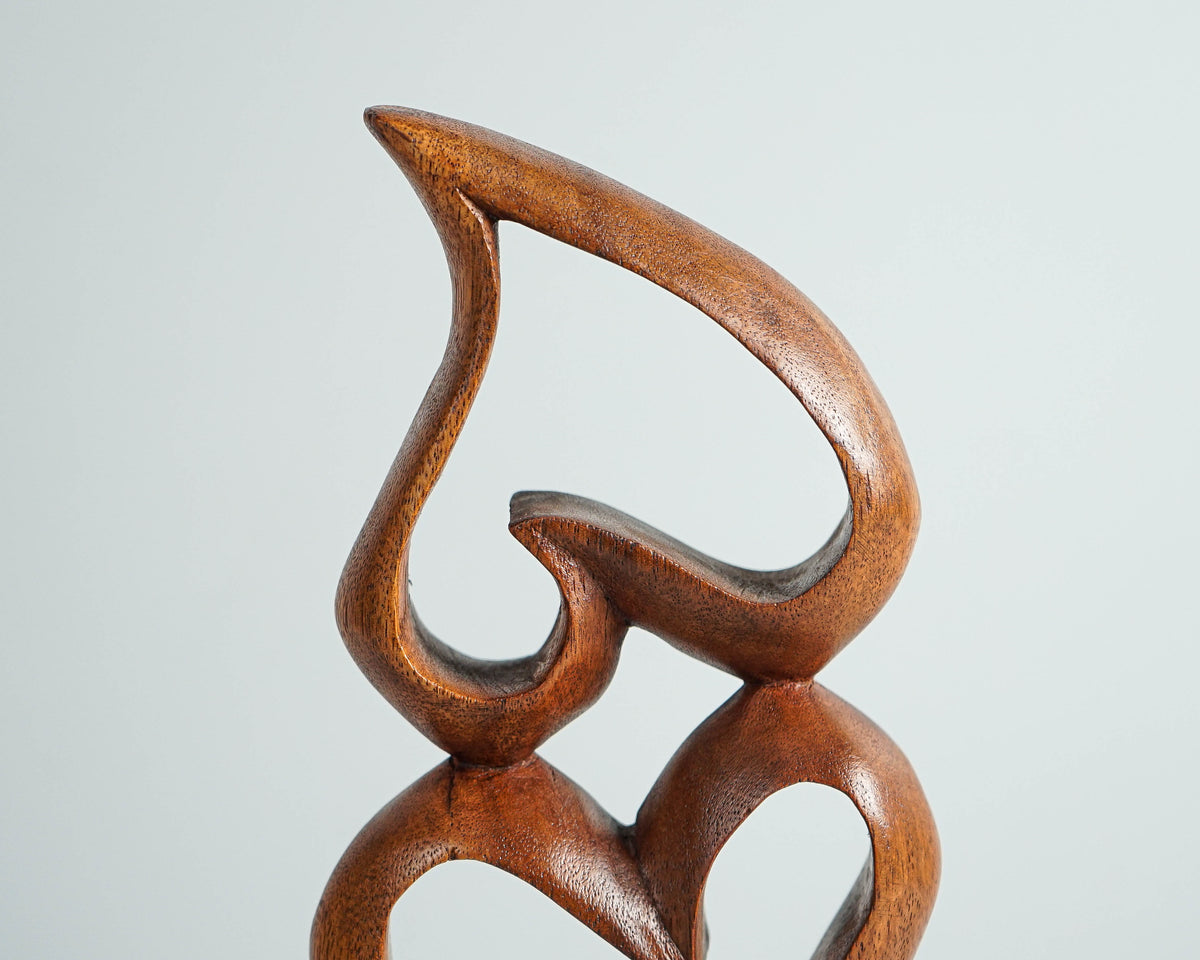 Heart Shape Abstract Statue, Love Statue, Modern Art, Wood Carving, Unique Love figurine, Home Decoration, Modern Abstract, Wedding Gift