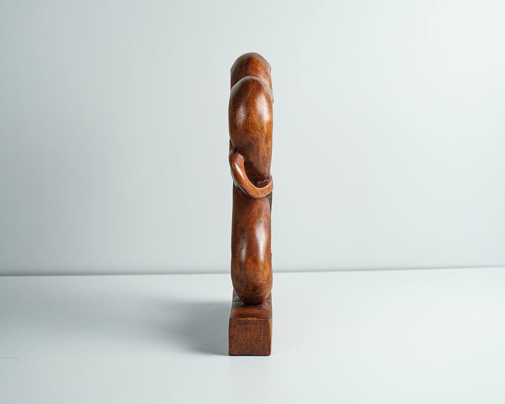 Heart Shape Abstract Statue, Love Statue, Wooden Modern Art, Heart, Antique, Wood Carving, Unique Sculpture, Valentines Décor, Wife Gift
