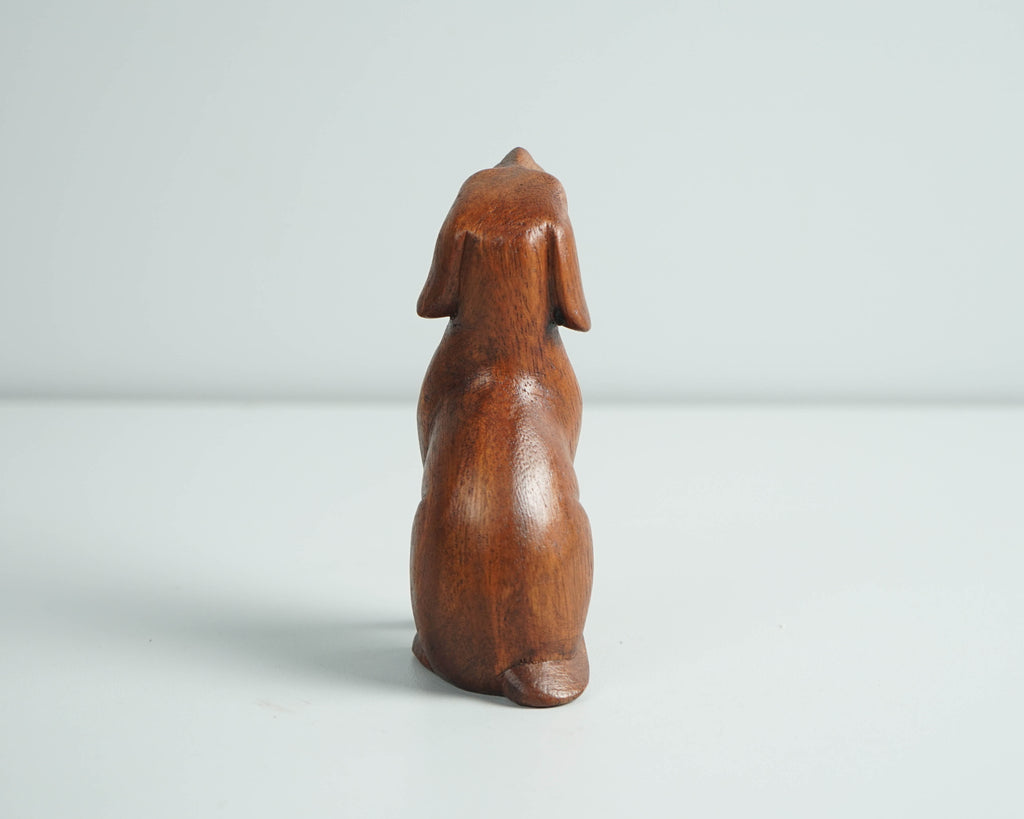 Wooden Dog Figurine, Animal Statue, Home Decor, Artwork, Animal Ornament, Natural Piece, Dog Decoration, Handmade Sculpture, Gift for friend