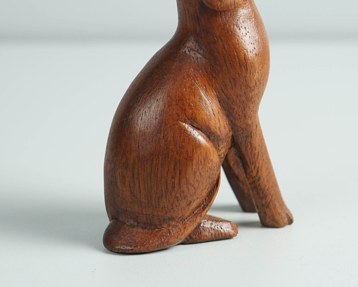 Wooden Dog Figurine, Animal Statue, Home Decor, Artwork, Animal Ornament, Natural Piece, Dog Decoration, Handmade Sculpture, Gift for friend