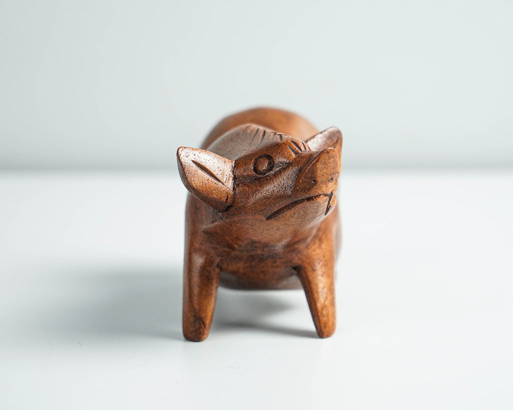 Pig Sculpture, Animal Figurine, Wood Carving, Natural Piece, Pig Statue, Tabletop Decor, Unique Decoration, Animal Lover, Gift for Mother