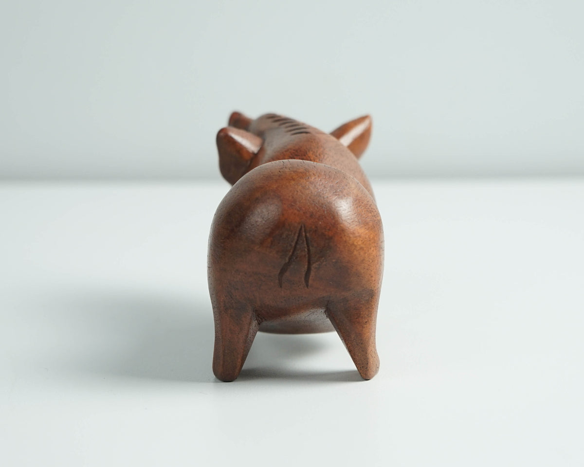 Pig Sculpture, Animal Figurine, Wood Carving, Natural Piece, Pig Statue, Tabletop Decor, Unique Decoration, Animal Lover, Gift for Mother