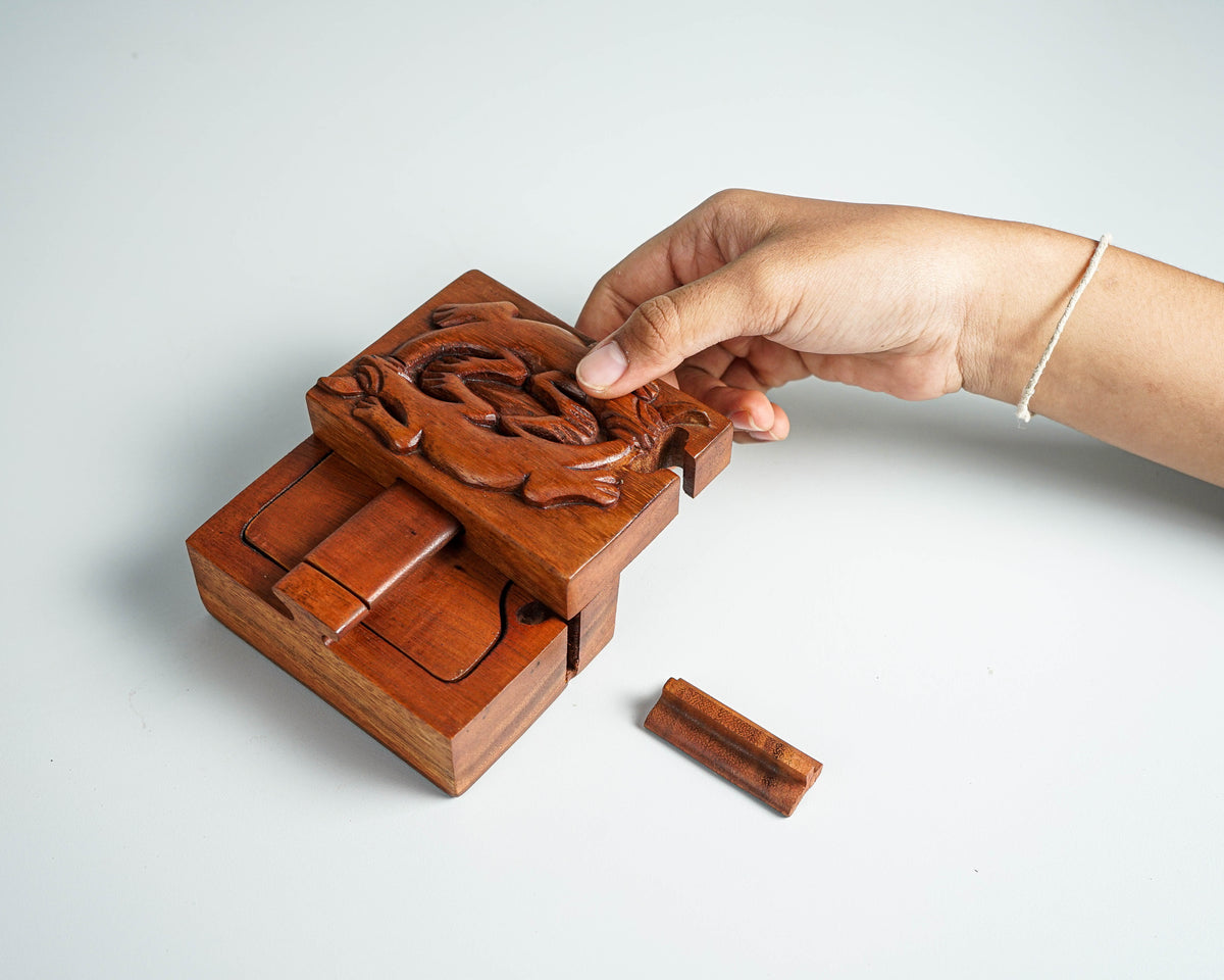 Wooden Puzzle Box,  Mystery Box, Trinket Stash, Decorative, Wooden box Organizer, Secret box, Jewelry Box, Home Decor, Appreciated Gift