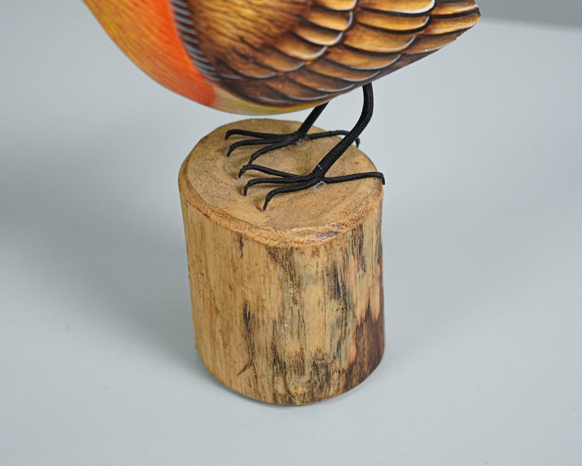 Robin Bird Art, Bird Sculpture, Hand Carved Statue, Animal Statue, Wood Carving, Housewarming Decor, Nature, Tropical Decor, Memorial Gift