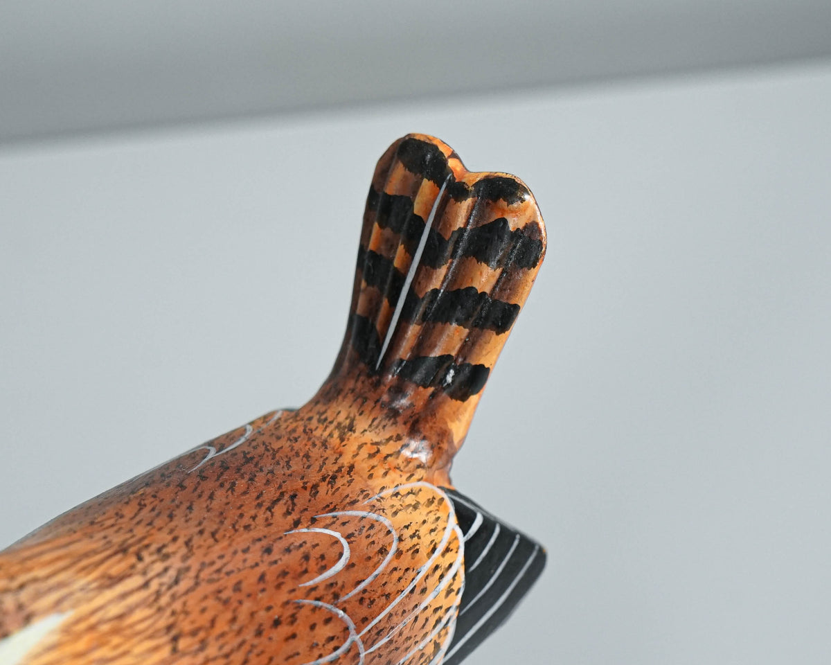 Wren Bird, Art Statue, Bird Sculpture, Wooden Bird, Animal Statue, Wood Carving, Figurine, Unique Animal, Room Decoration, Bird Gift
