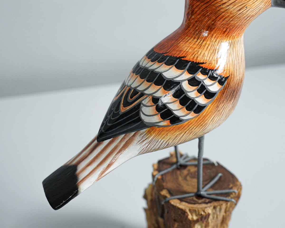 Eurasian Hoopoe, Wooden Bird Statue, Painted Wood Carving, Handcrafted, Animal Statue, Hudhud Eurasia, Unique Decor, Mom Gift, Special Gift