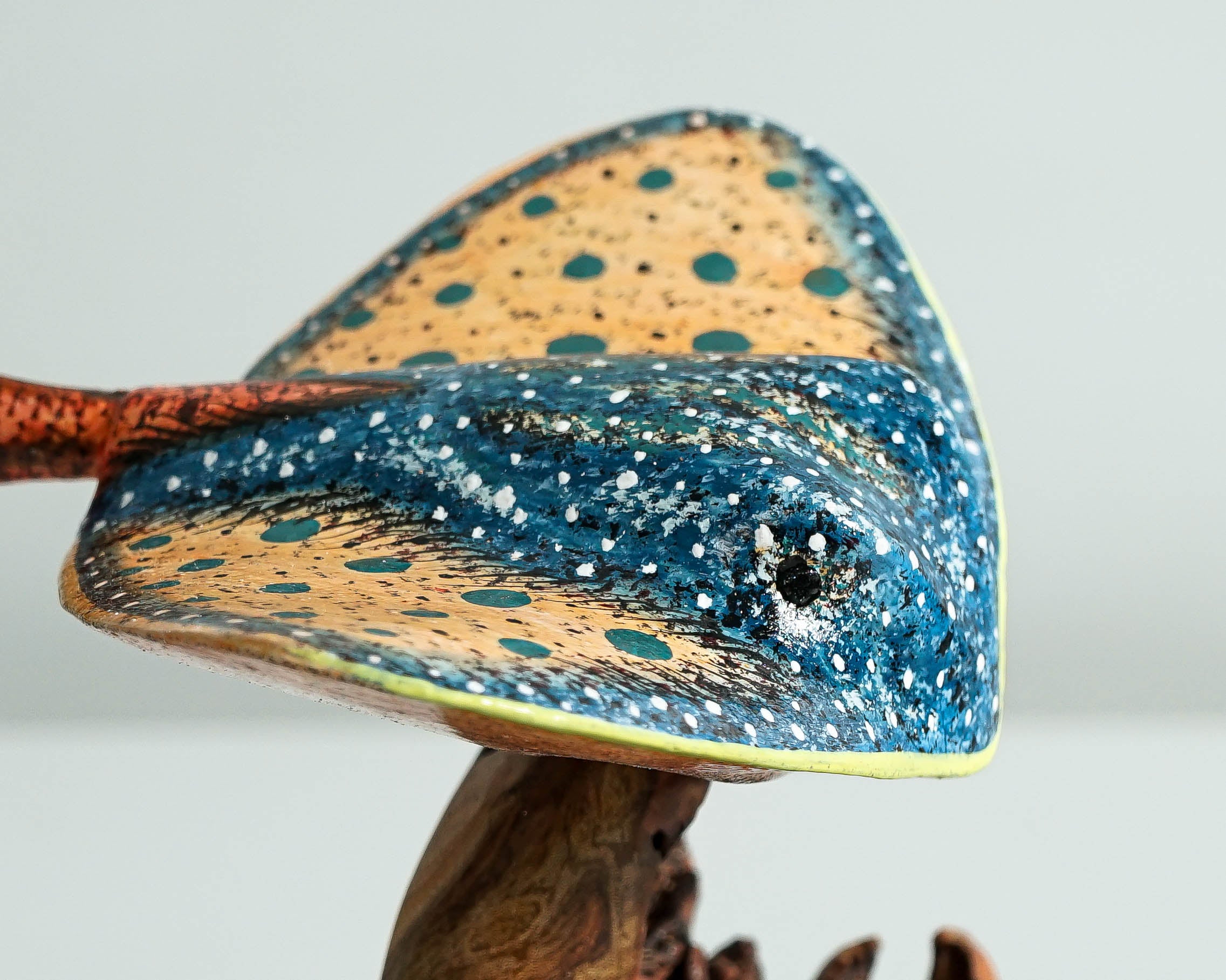 Colorful Stingray Sculpture, Wooden Art, Painted, Beach Decoration, Ocean Decor, Hand painted, Housewarming, Marine Life, Birthday Gift