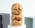 Sleeping Jizo Statue, Buddha Sculpture, Wood Figurine, Unique, Wooden Jizo, Praying, Meditation Decoration, Handcrafted, Grandfather Gift