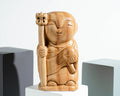 Bhikshu Jizo Statue, Buddha Sculpture, Wood Figurine, Meditation, Wooden Jizo, Gift for Friend, Interior Decoration, Grandfather Gift