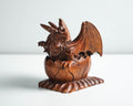 Newborn Dragon Sculpture, Baby Egg, Mystical Animal, Art, Wood Carving, Wooden Figurine, Gift for Him, Birthday Gift, Gift for friend