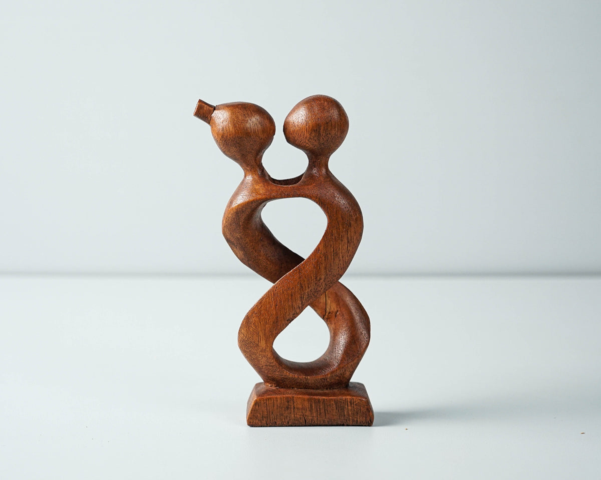 Hugging Couple Abstract Statue, Modern Art, Wood Carving, Handcrafted, Love, Exotic, Modern Abstract, Couple Decoration, Gift for Girlfriend